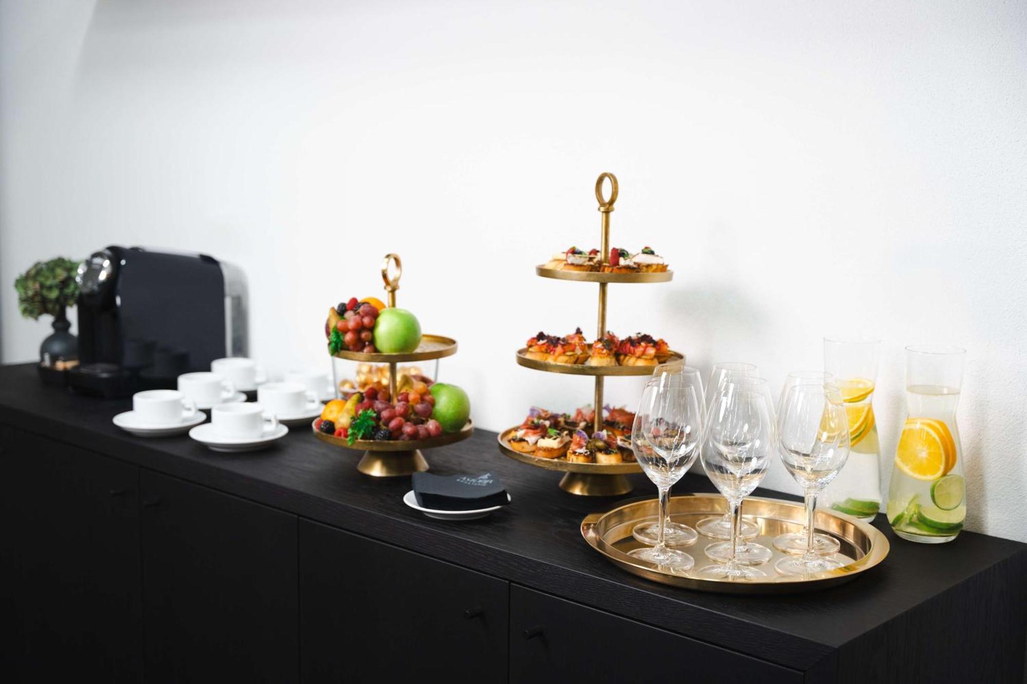 Radisson Collection Astorija Hotel, Vilnius Exterior photo A buffet with a selection of finger food